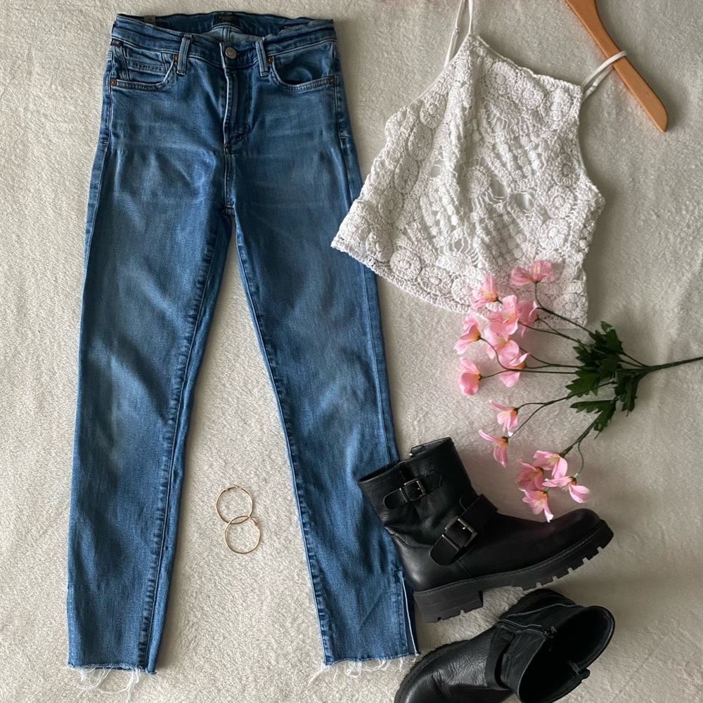 Citizens of Humanity Rocket High Rise Skinny Split Hem Ankle Jeans - Sz 26